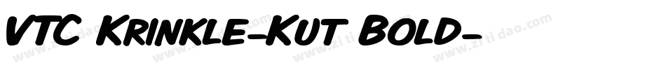VTC Krinkle-Kut Bold字体转换